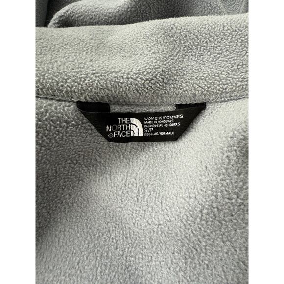 The North Face Fleece Jacket Gray Womens Small Full Zip Pockets Polartec Recycle - Picture 3 of 5
